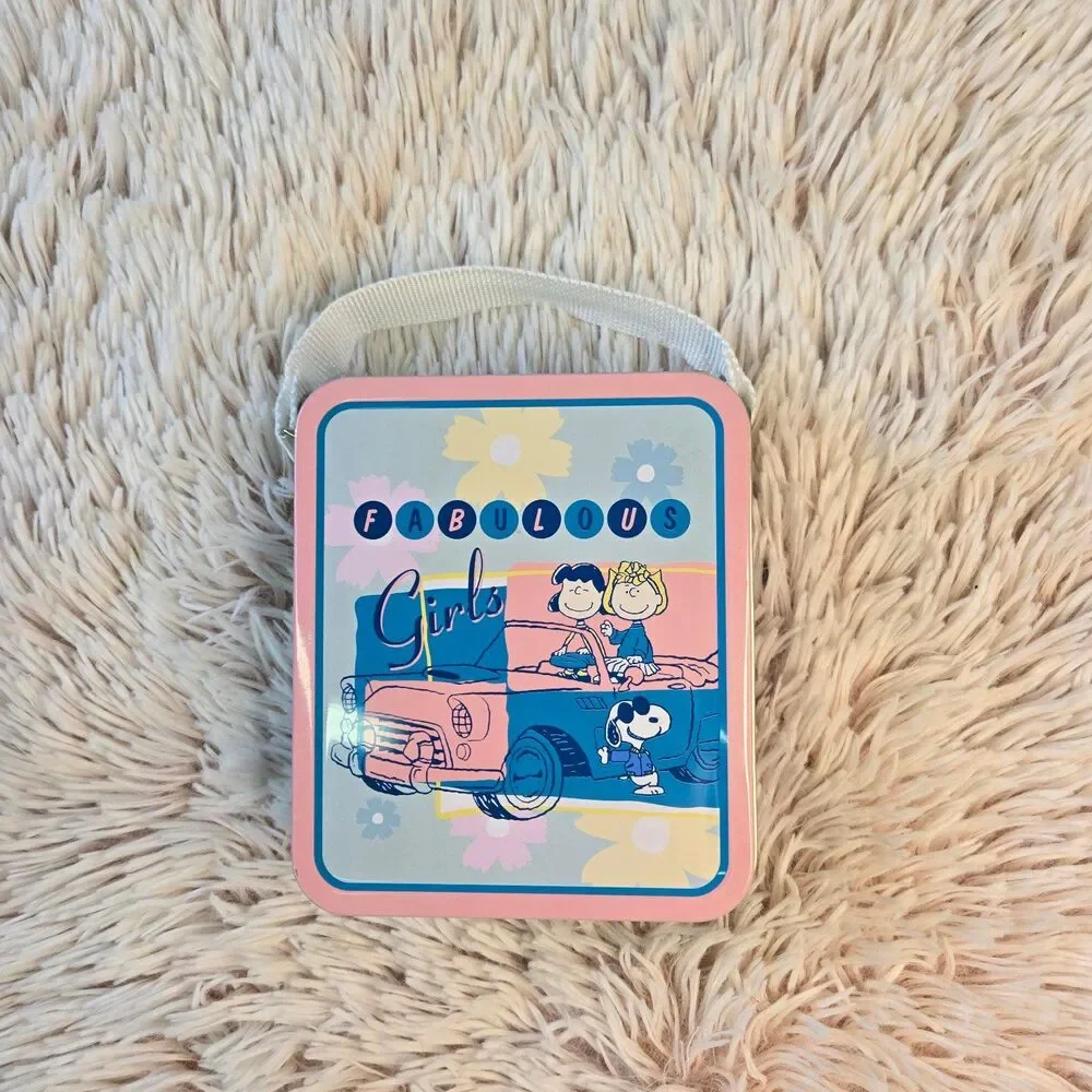 Peanuts Mini Tin Carrying Case Fabulous Girls Vintage 1999 Like New